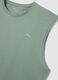 Men&rsquo;s green vest top in 100% cotton with regular fit_5
