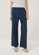 Blaue Palazzo-Hose aus Stretch-Baumwolle_1