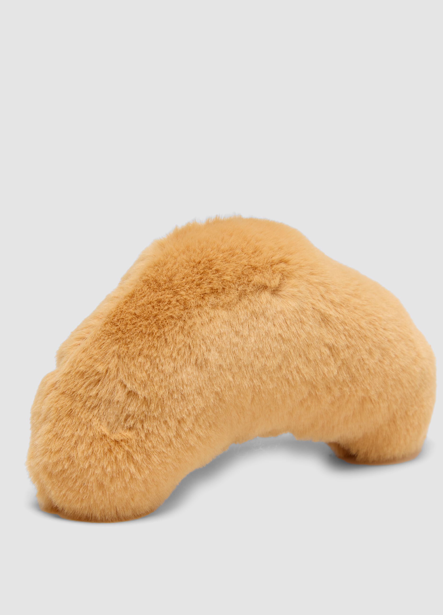 Brown croissant-shaped keyring