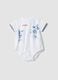 White pure cotton infant onesie featuring Mickey Mouse_0