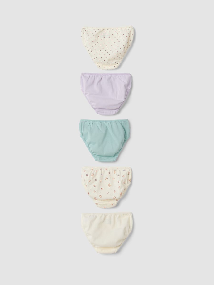 5er-Pack Slips in Multicolor aus reiner Bio-Baumwolle f&uuml;r Baby- und M&auml;dchen_1