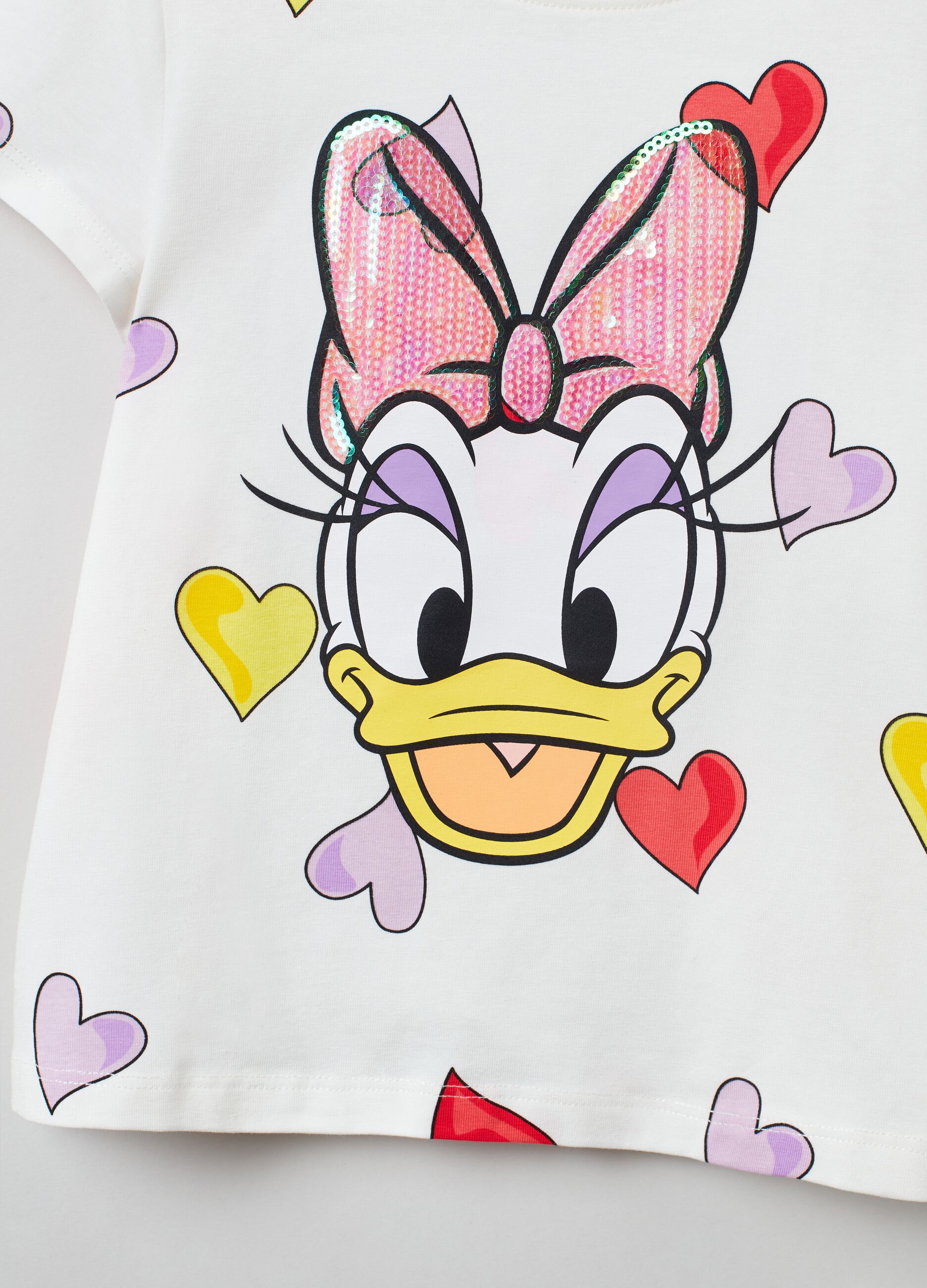 Disney Daisy Duck T-shirt with hearts