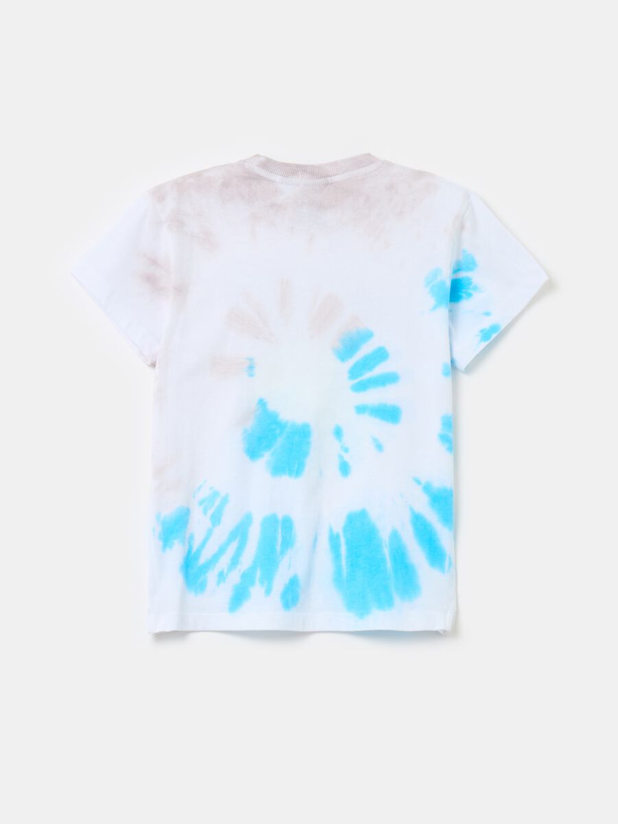 Tie-dye T-shirt with Nirvana print_1
