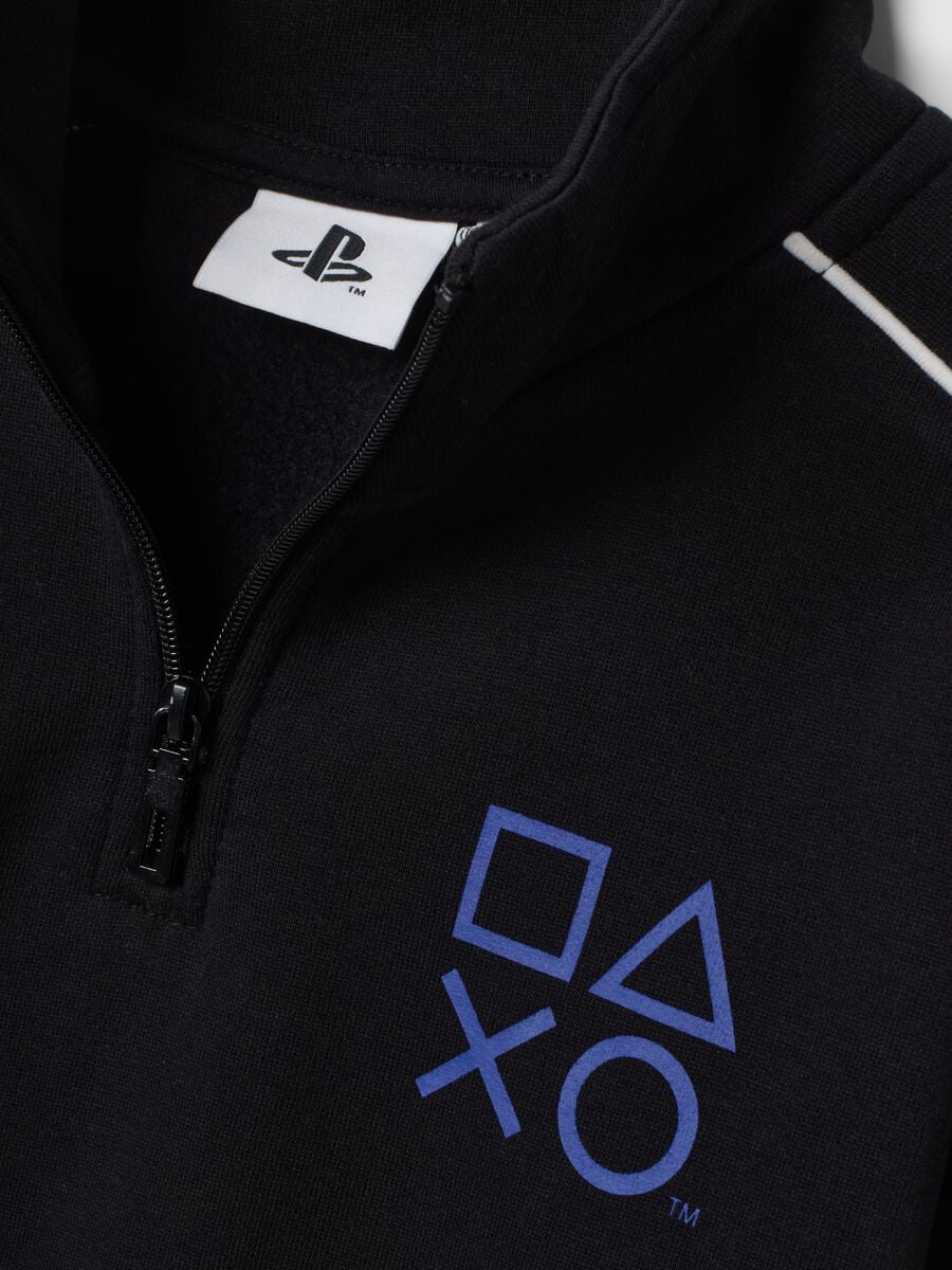 Black PlayStation half-zip cotton-blend sweatshirt_2