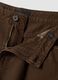 High-waisted wide-leg brown jeans in pure cotton_5