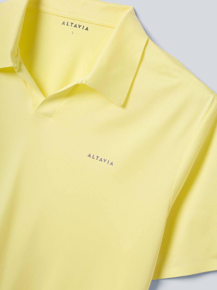 Gelbes ALTAVIA COURT Sport-Poloshirt aus Stretchmaterial_5