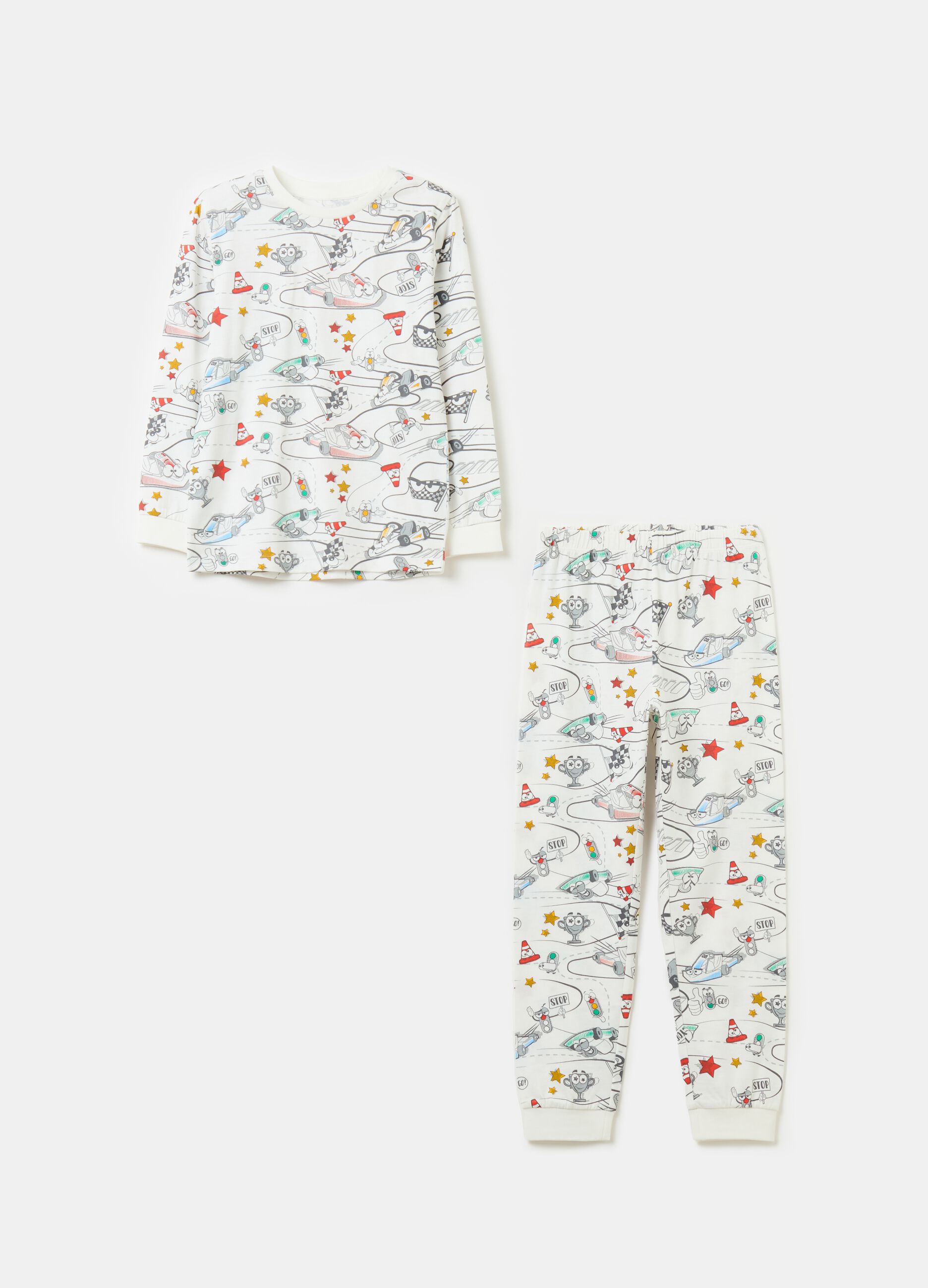 Organic cotton pyjamas with print