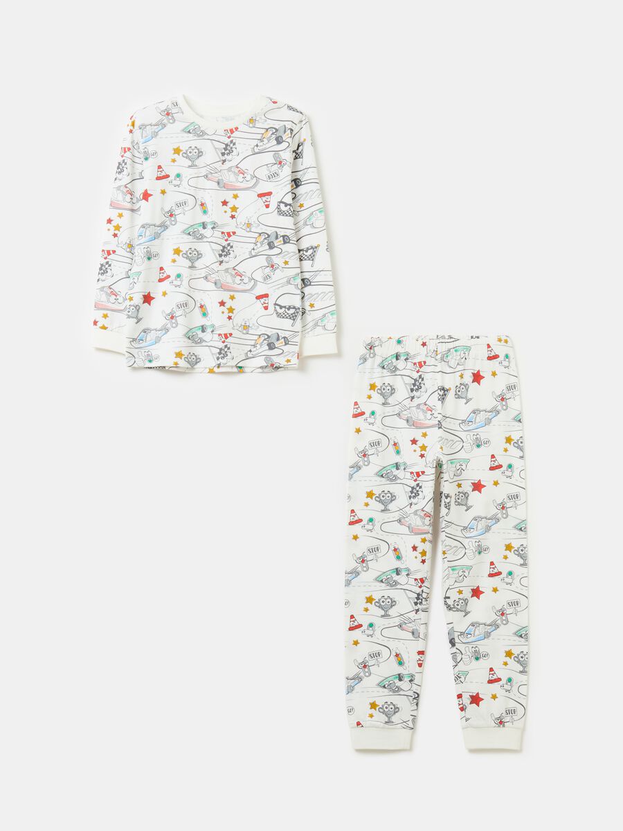 Pijama de algodón orgánico con estampado_0