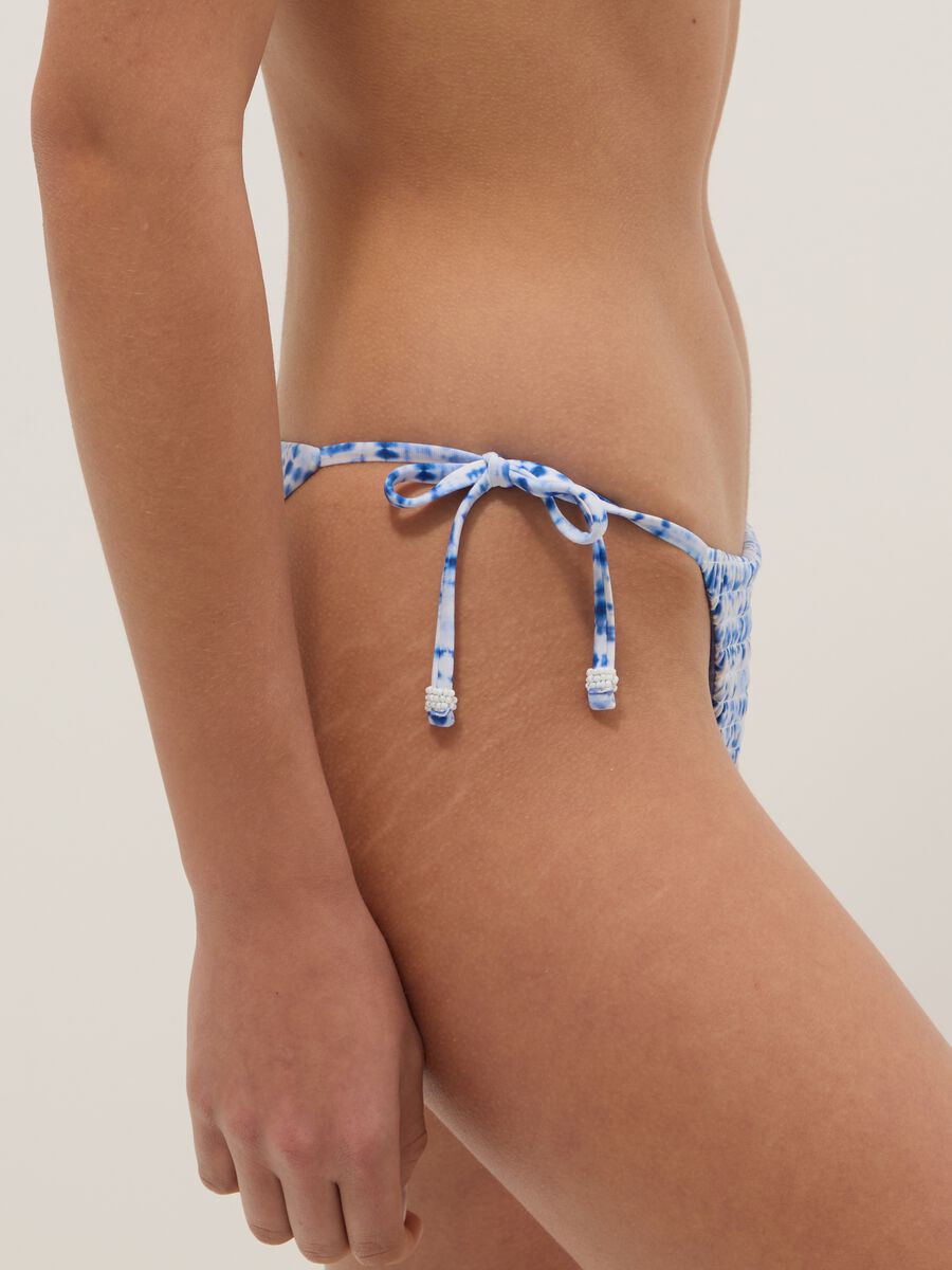 Blue and white stretch bikini bottoms_3