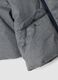 Long grey padded jacket with hood and zip_2