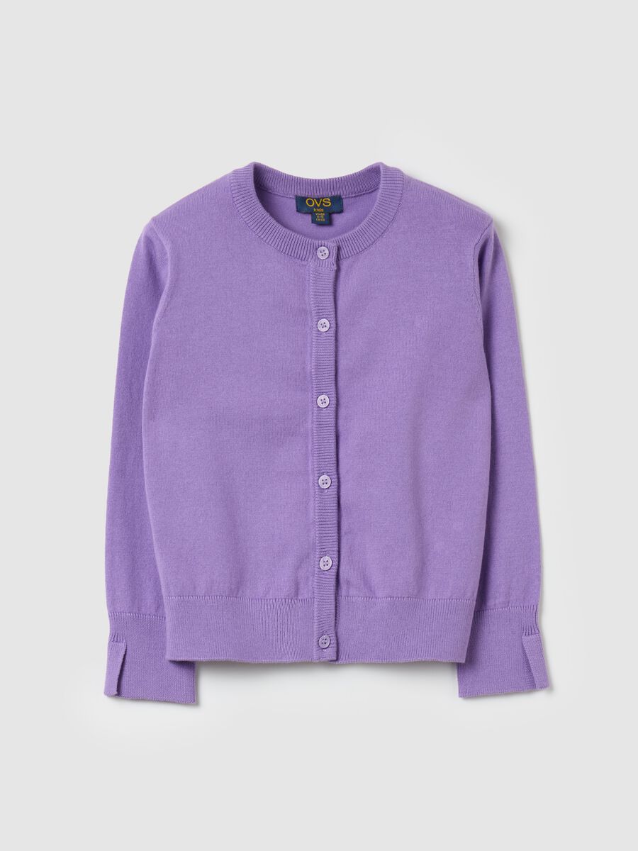 Knit cardigan with splits_0