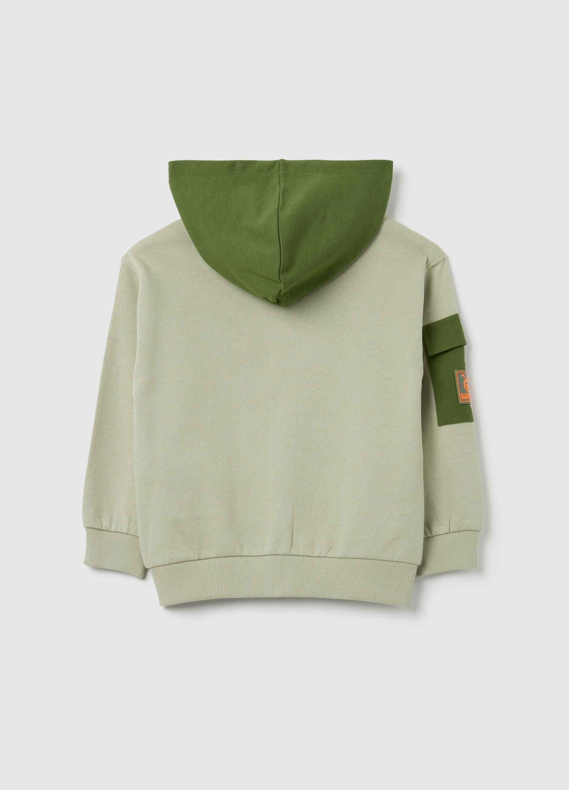 Children's green pure cotton sweatshirt regular fit