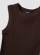 Tank top marrone in cotone elasticizzato a costine fitted_1