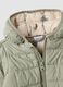 Green padded ultralight jacket with hood and zip for baby_3