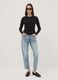 Black long-sleeve pure cotton T-shirt_1