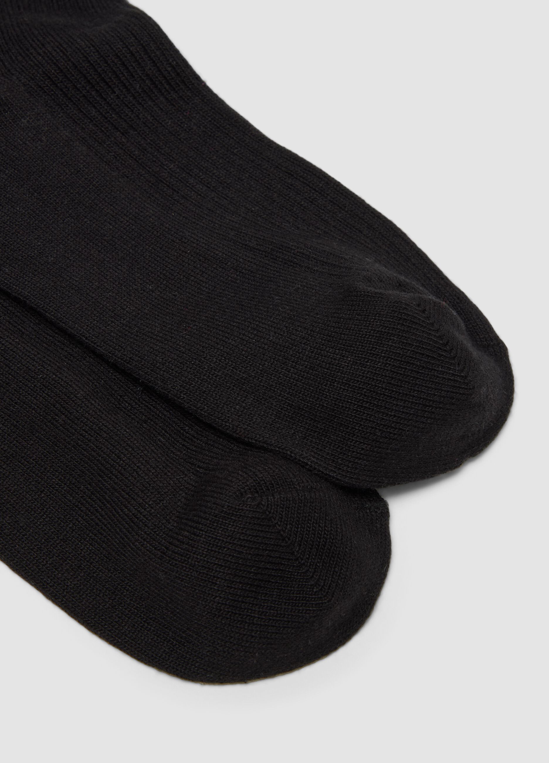 Black ankle socks in stretch cotton