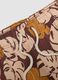 Brown tropical-print swim shorts_1