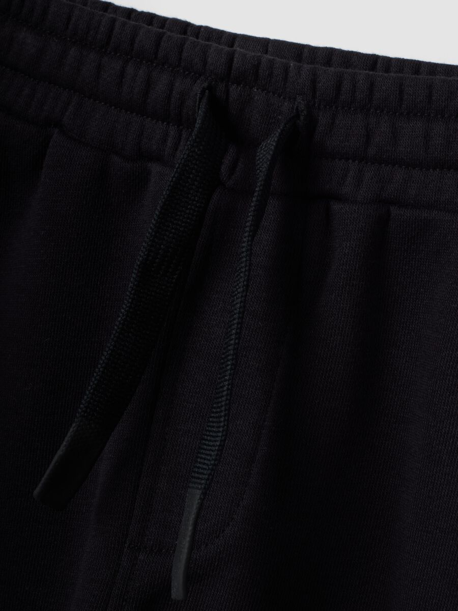Boys&rsquo; black cotton-blend Spider-Man graphic jogger trousers_3