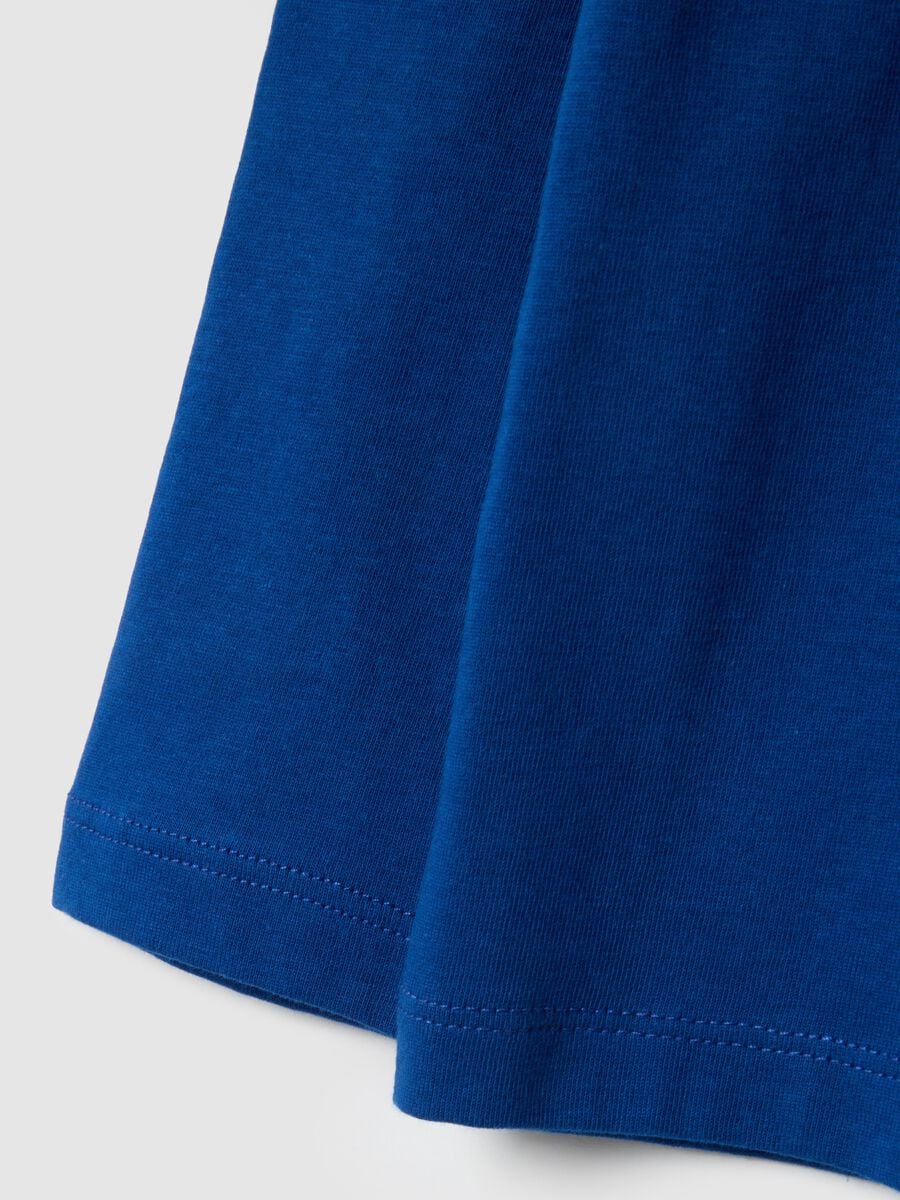 T-shirt blu da bambino in puro cotone con stampa MARVEL Spider-Man over_3