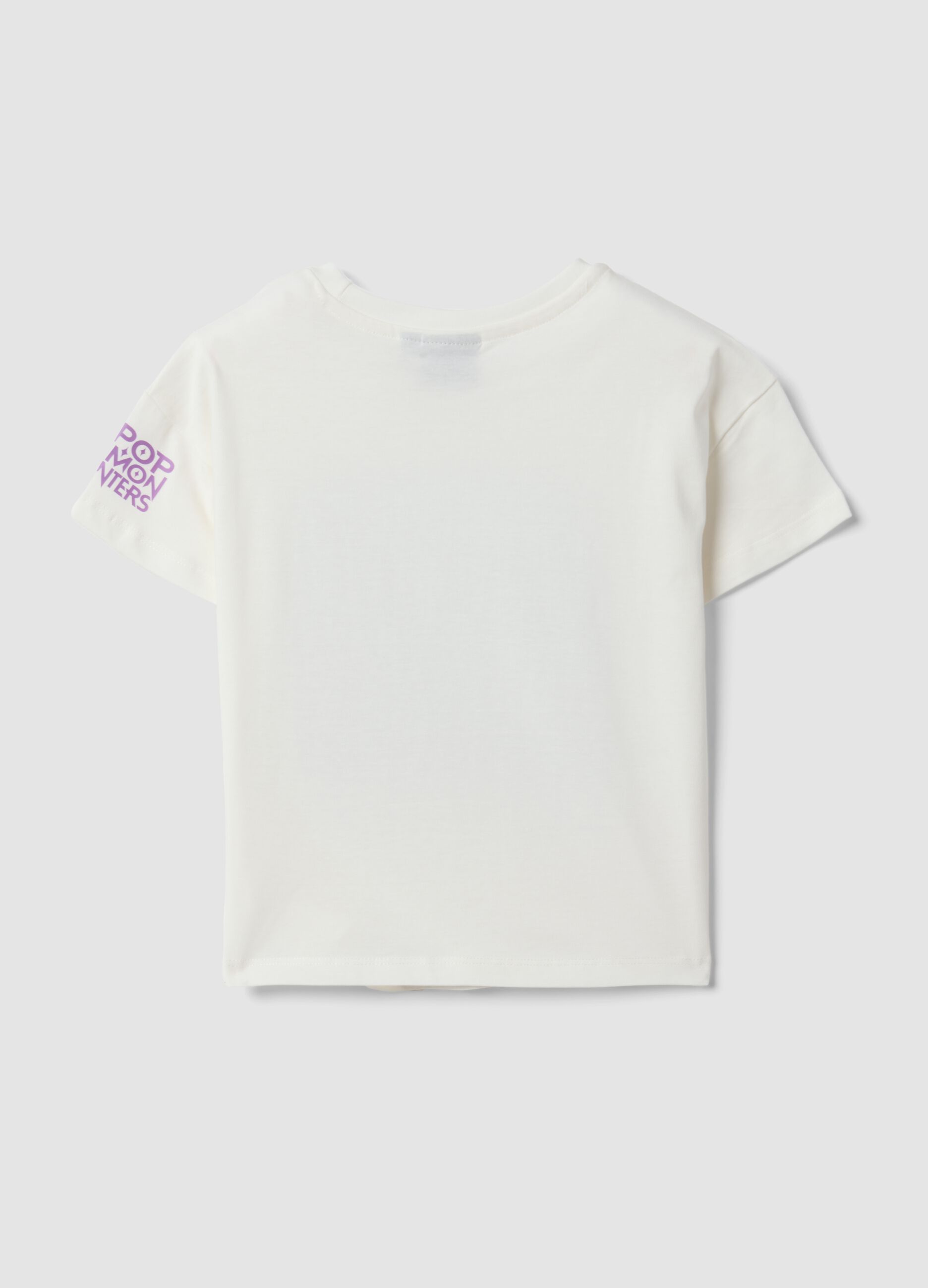 Wei&szlig;es T-Shirt aus reiner Baumwolle mit K-Pop Demon Hunters Print f&uuml;r M&auml;dchen