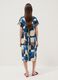 Midi-Kleid aus elastischer Baumwolle in Multicolor mit geometrischem Print_3