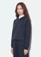 Grauer Hoodie aus Baumwollmix mit Strass, Relaxed Fit_0