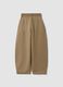 Beige cotton-blend baggy-fit jogger trousers_5