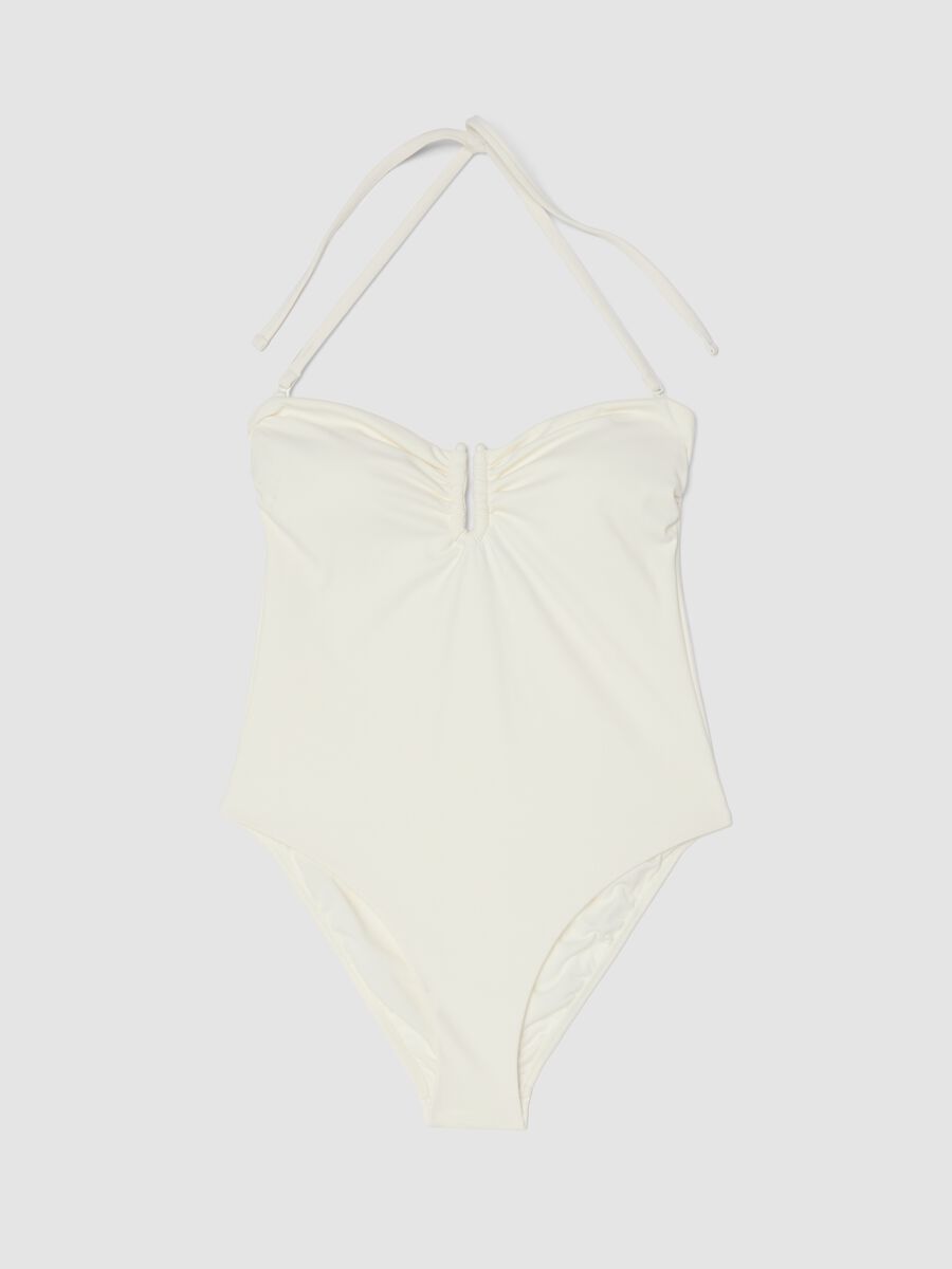 White one-piece swimsuit in stretch fabric with removable straps_4