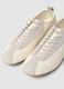 White and beige regular fit trainers with rubber sole_1