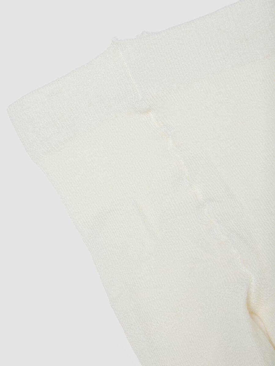 White stretch viscose and cashmere baby tights_2