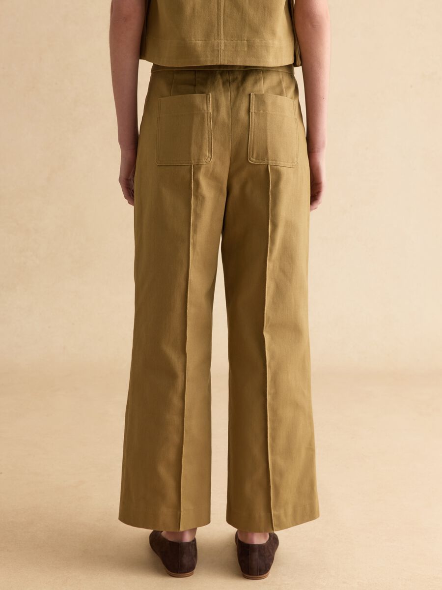 Brown Trousers in Pure Cotton_3