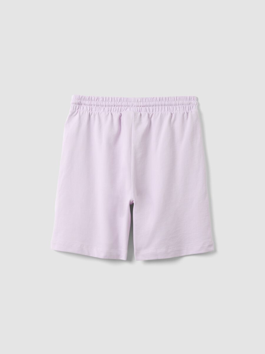Girls' purple pure cotton shorts with Lakers prints_1