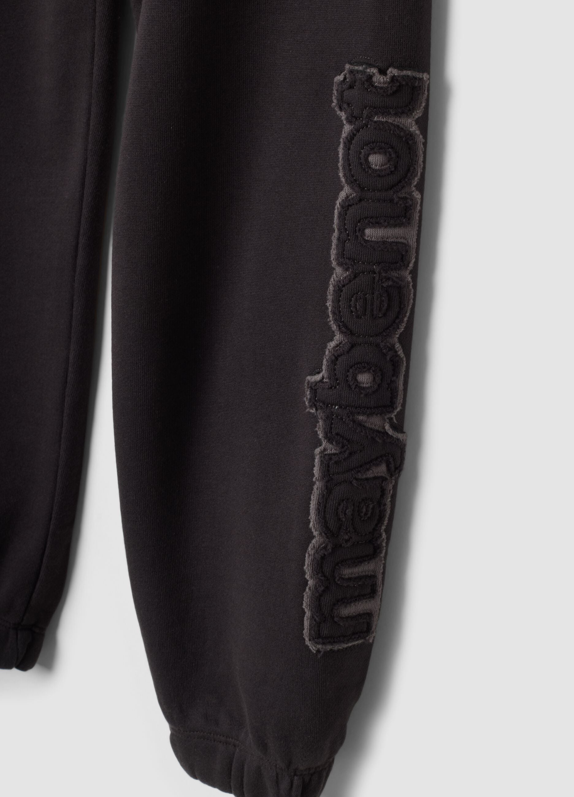 Pantaloni jogger grigi in puro cotone fleece comfort fit