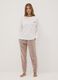 White pure cotton Peanuts print pyjama top_2