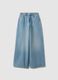 Jeans in pure blue denim cotton wide leg_4