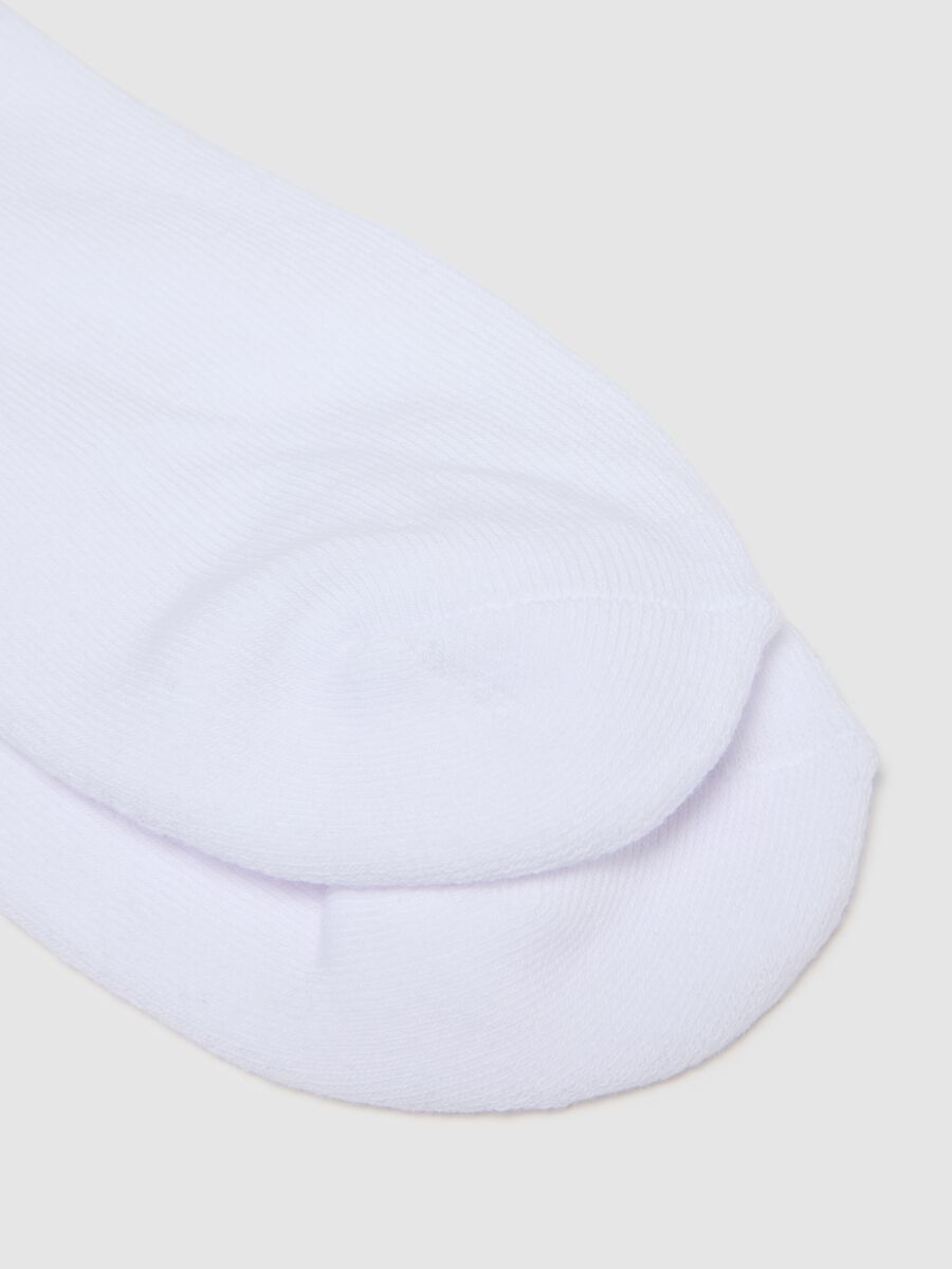 Triple pack of white elasticated cotton sports socks_2