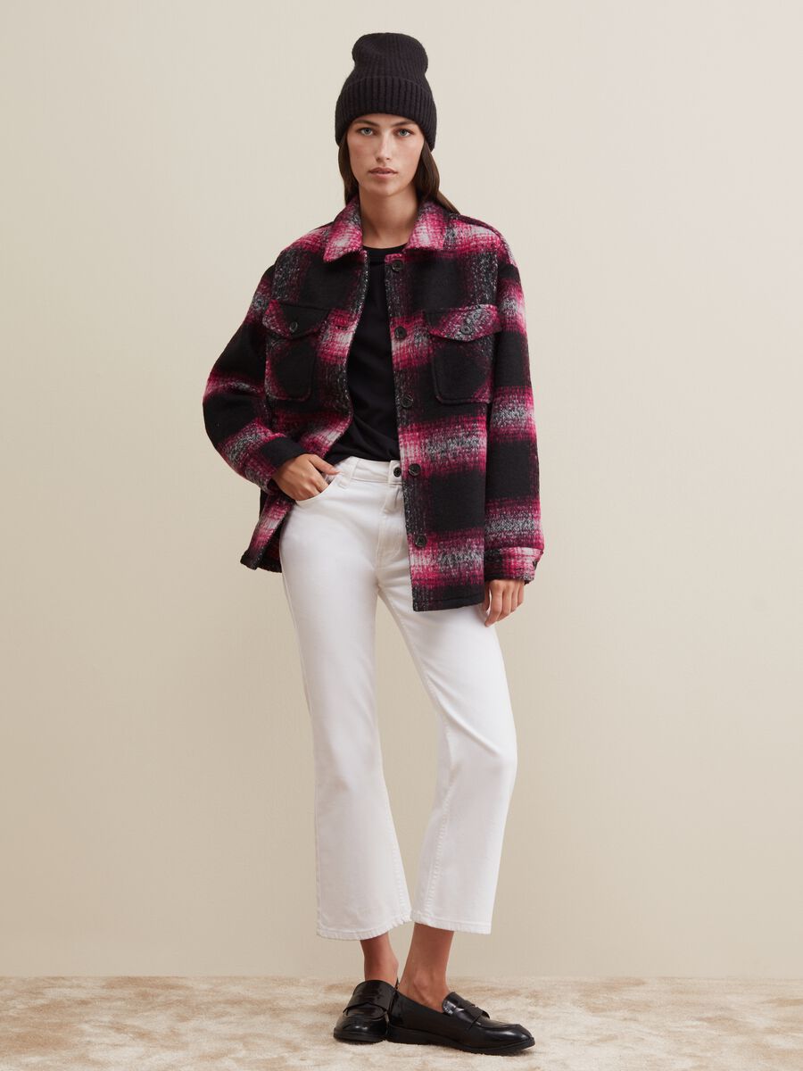 Oversize shacket with check pattern_1