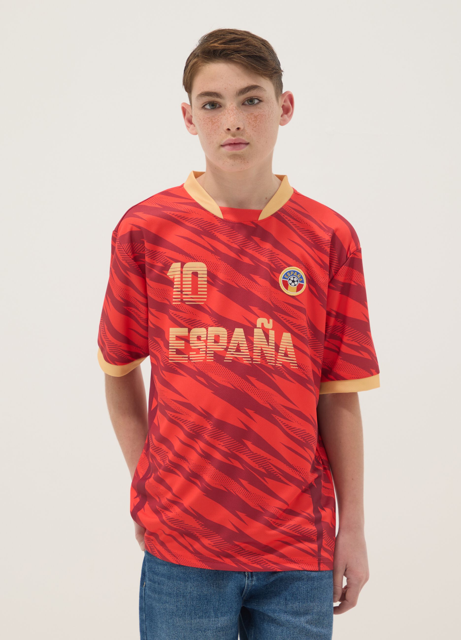 &Pi;&alpha;&iota;&delta;&iota;&kappa;ό &kappa;ό&kappa;&kappa;&iota;&nu;&omicron; T-shirt &Iota;&sigma;&pi;&alpha;&nu;ί&alpha; &kappa;&omicron;&nu;&tau;&omicron;&mu;ά&nu;&iota;&kappa;&omicron; &ndash; Oversized &epsilon;&phi;&alpha;&rho;&mu;&omicron;&gamma;ή