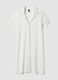 White Stretch Viscose Blend Nightdress with V-Neck_4