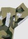 Chaussettes de sport vertes en coton stretch camouflage_1