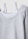 T-shirt grigia in cotone elasticizzato con spalline slim fit_1