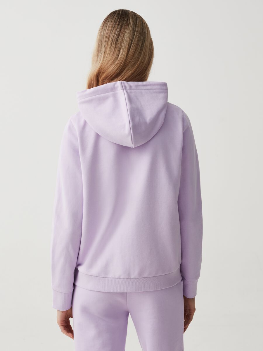 Essential full-zip fleece sweatshirt with hood_2