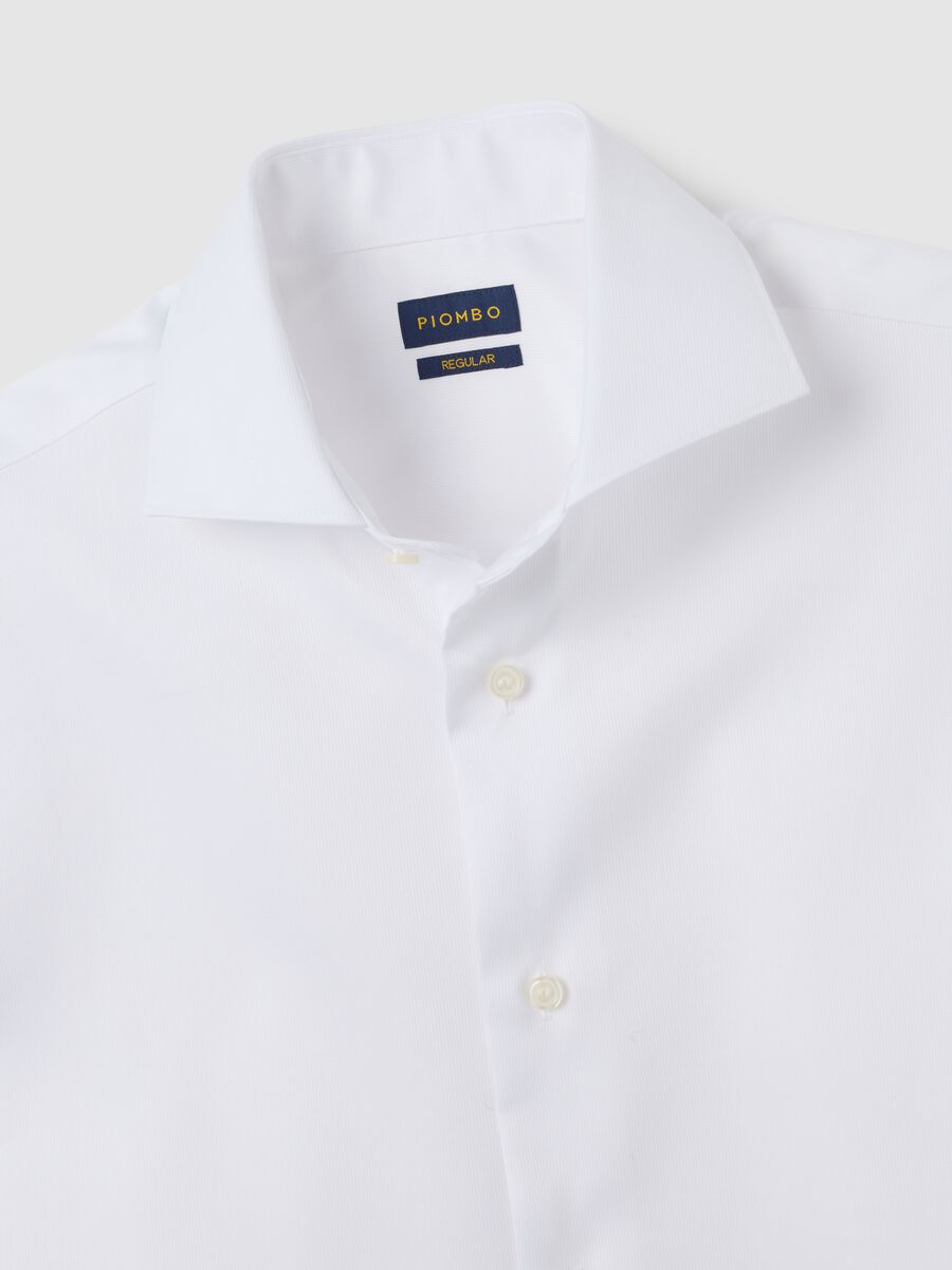 White pure cotton shirt regular fit_5