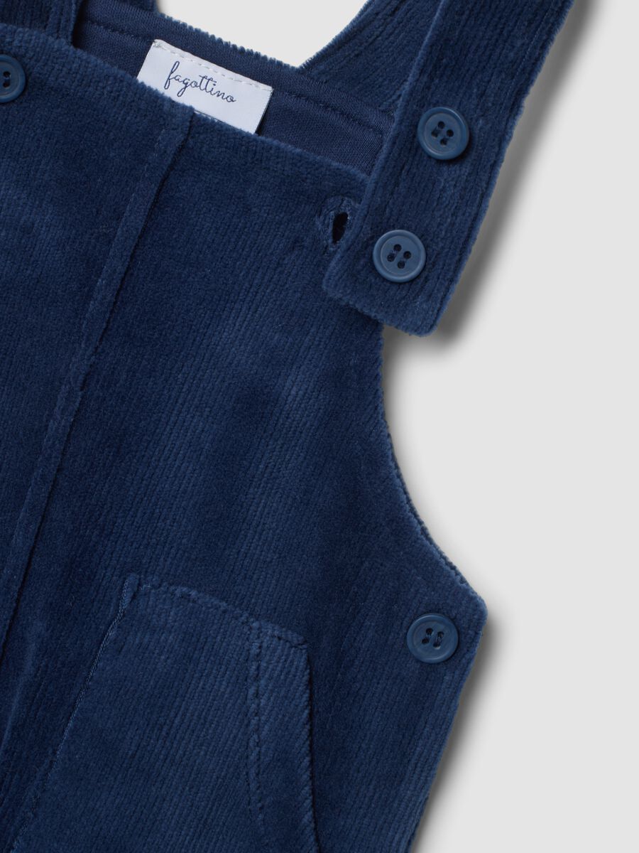 Completo blu in misto cotone organico due pezzi_3