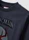 Grey long-sleeve pure cotton Spider-Man print T-shirt for boys_2