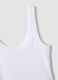 White stretch cotton fitted vest top_5