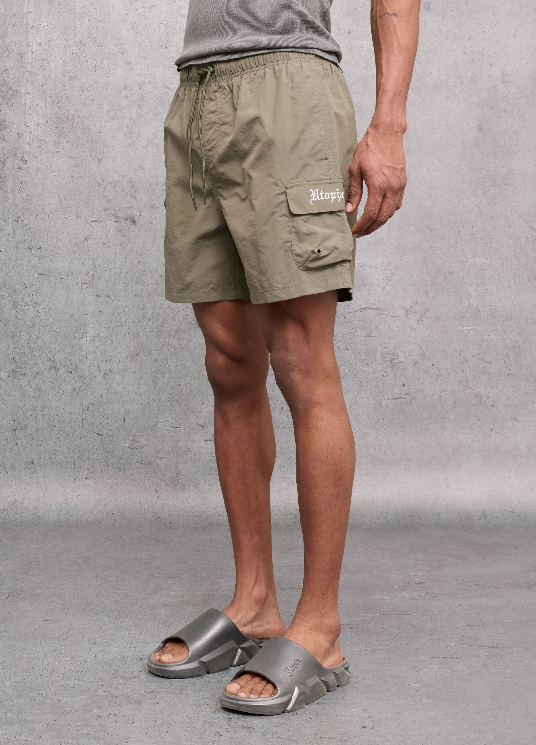 Cargo Swim Shorts Military Green