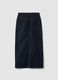 Blue midi skirt in pure cotton denim_6