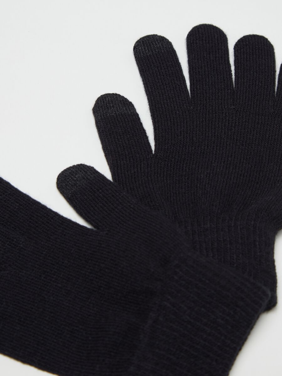 Solid colour gloves for touch screen_2