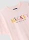 Pink organic cotton pyjama T-shirt with Mickey Mouse slogan_6